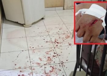 Homem é preso após esfaquear esposa e manter bebê na mira de facão