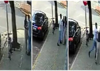 Farmacêutico é flagrado dando socos em ex, no meio da rua, em Sorriso/MT; veja vídeo