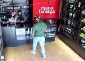 Funcionária grávida é agredida durante assalto a tabacaria em Cuiabá