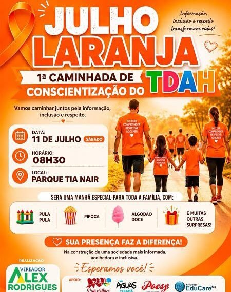 1ª Caminhada de Conscientização do TDAH promove informação e inclusão em Cuiabá
