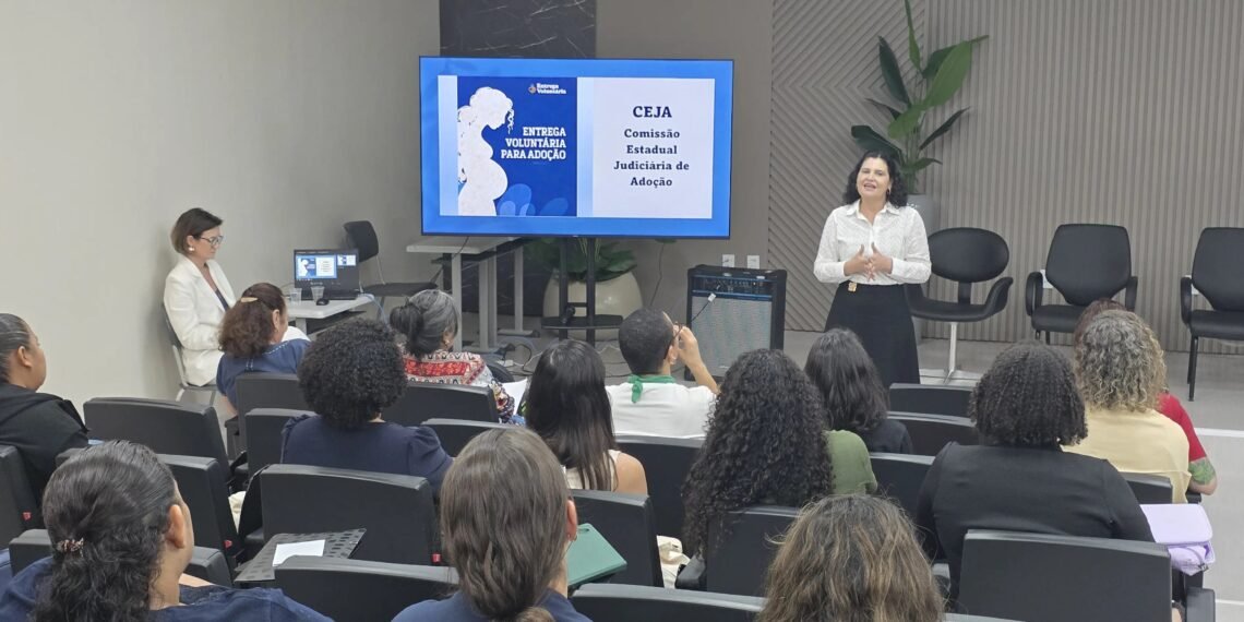 Comissão Judiciária da Adoção orienta enfermeiras sobre entrega voluntária em especialização