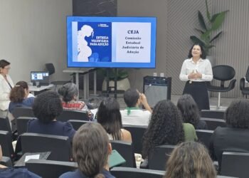 Comissão Judiciária da Adoção orienta enfermeiras sobre entrega voluntária em especialização