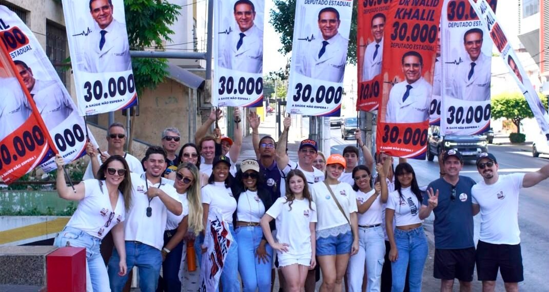 Primeira panfletagem de Dr. Walid Khalil movimenta Praça do Choppão em Cuiabá